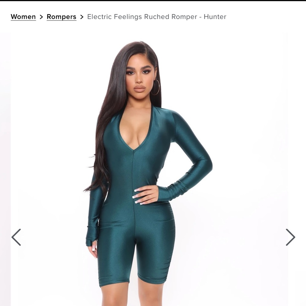 Hunter Green Romper